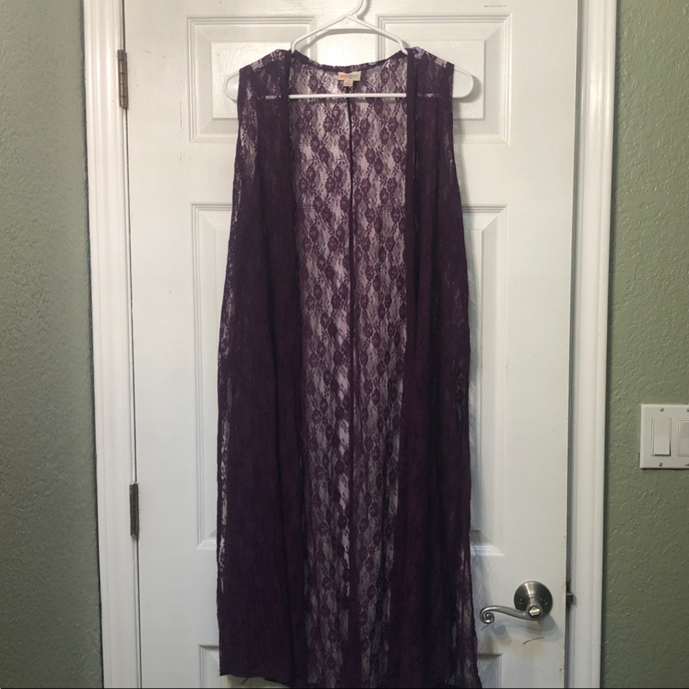LuLaRoe Purple Lace Top
